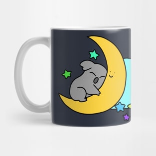 Koala Hugging a Crescent Moon Mug